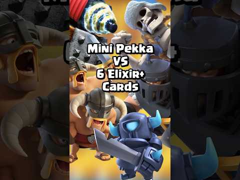 How Well Does Mini Pekka VS 6+ Elixir cards? 🥞 #clashroyale #shorts