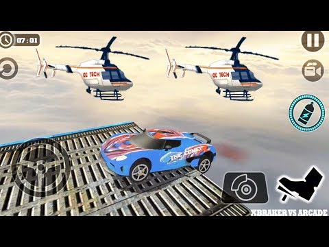 Car Driving Stunts: Impossible Car Tracks 3D | Blue Car Driving High Speed - Android GamePlay