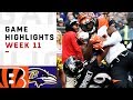 Bengals vs. Ravens Week 11 Highlights | NFL 2018