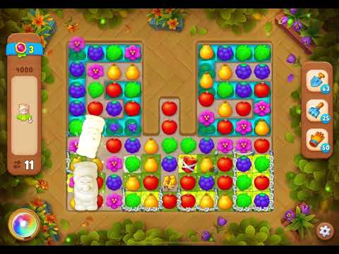 GardenScapes Level 4000 no boosters (21 moves)