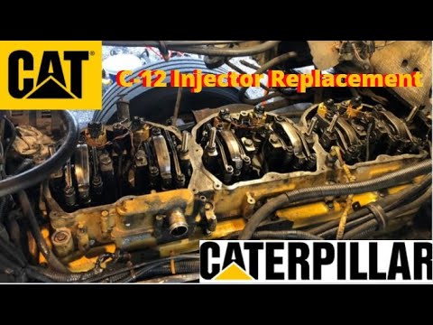 Caterpillar C-12 Fuel Injector Replacement and Overhead Adjustment