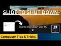 How To Create Slide Shutdown Shortcut Folder Computer Tips & Tricks