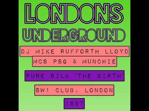 DJ Mike Ruffcut Lloyd with MCs PSG and Munchie from Pure Silk The Birth at SW1 Club 1997