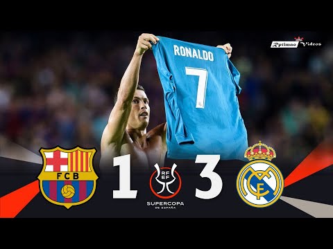 Barcelona 1 x 3 Real Madrid ● Final Supercopa de España 2017/18 Ida Resumen y Goles HD