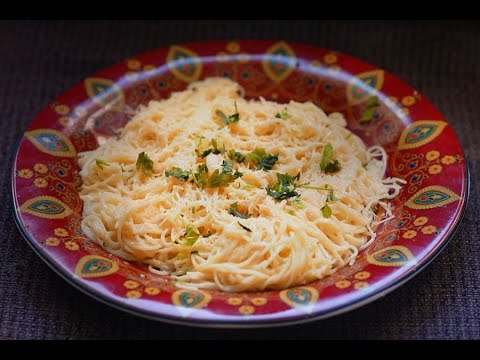 Capellini with Garlic and Butter - Italian Pasta Recipe with Molecular Gastronomy
