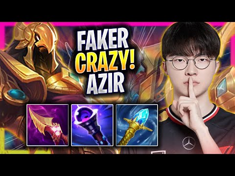 FAKER CRAZY GAME WITH AZIR! - T1 Faker Plays Azir MID vs Akali! | Season 2025