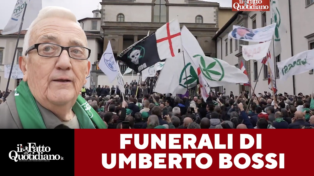Funerali di Bossi, la base leghista a Pontida: “Noi padani veri, i traditori sono al ministero”