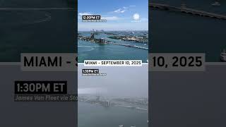 Miami's Sky Turns From Blue to Rain in Minutes
