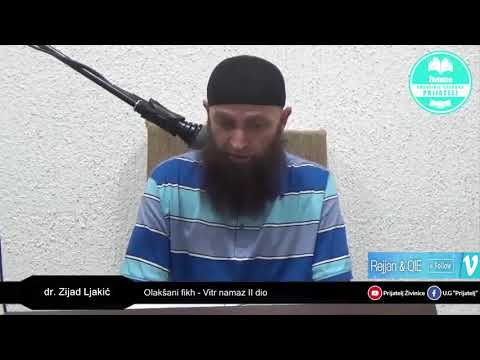 Kako klanjati vitr namaz za hanefijom - dr. Zijad Ljakić