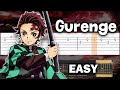 Demon Slayer OP 1 - Gurenge (Kimetsu no Yaiba) - Guitar tutorial (TAB)