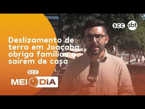 Deslizamento de terra em Joaçaba obriga famílias a saírem de casa | SCC Meio-Dia | 27/04/2026