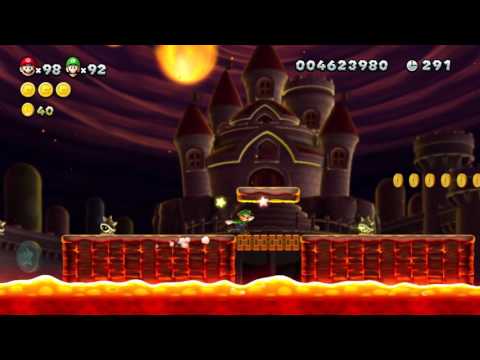 New Super Mario Bros. U Multiplayer Playthrough - Peach's Castle