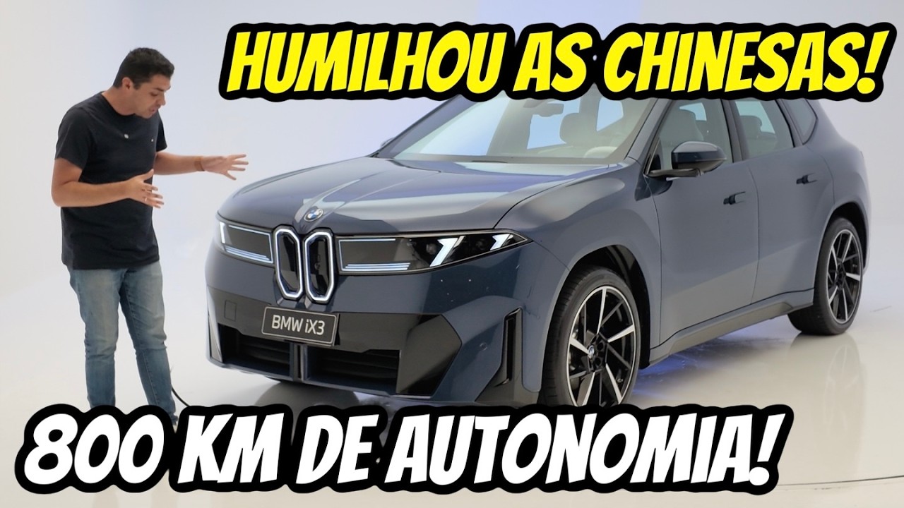 NOVO BMW iX3 2026 roda 800 KM com UMA CARGA e HUMILHA AS CHINESAS!
