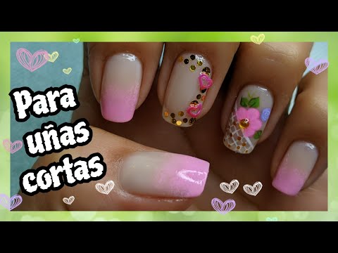 DECORACIÓN DE UÑAS Flor, ROSA y Degrade | FLOWER NAILART ♥ NailArt By Andy
