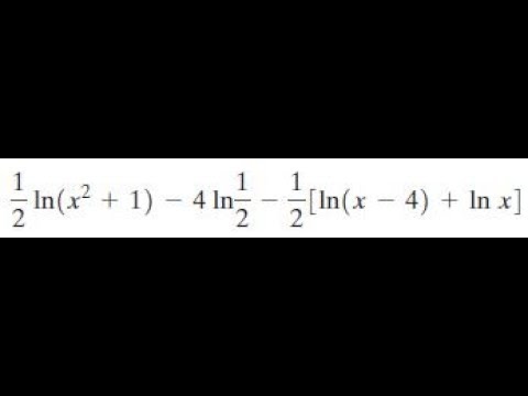 1/2*ln(x^2+1) - 4ln(1/2) - 1/2[ln(x-4) + lnx]