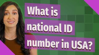 What is national ID number in USA