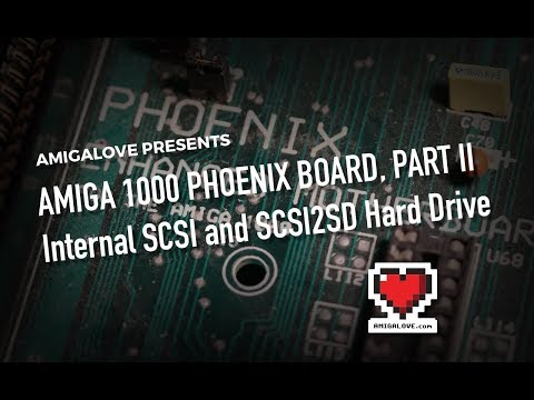 Amiga 1000 Phoenix Board, Part 2: Internal SCSI Hard Drive Install