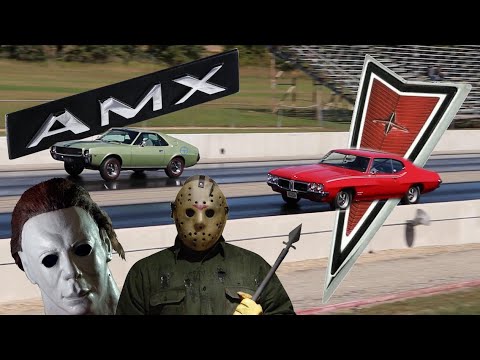1968 AMC AMX vs 1970 Pontiac GT-37 - STOCK DRAG RACE