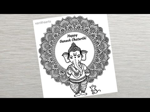 Ganesha Mandala Art | How to draw a Mandala for beginners | #ganeshchaturthi #doodle #vanithaarts