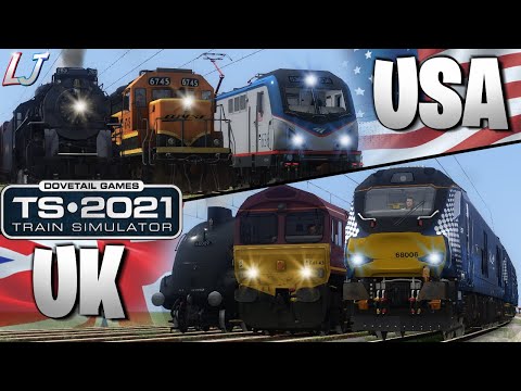 Train Simulator 2021 - UK vs USA - Steam, Diesel & Electric (RACE!)