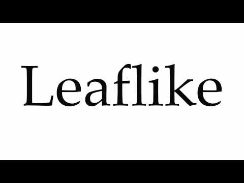 How to Pronounce Leaflike