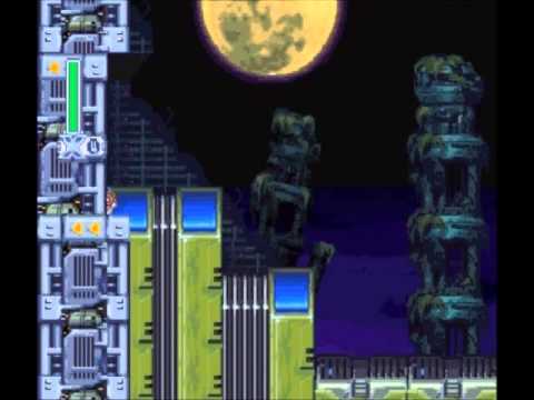 Mega Man X4: Split Mushrooms Stage- No Damage, Buster Only (heart tank doesnt top off health)