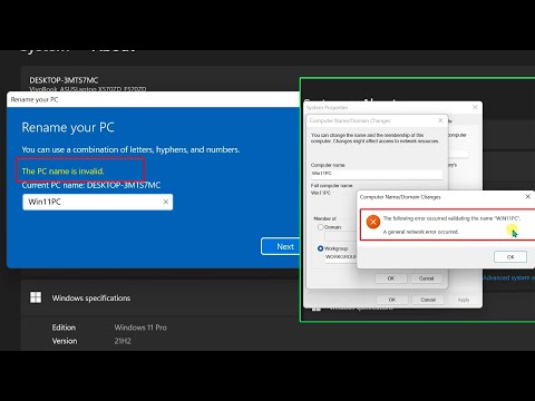 How to fix "The PC name is invalid" error when changing your PC Name on Windows 11