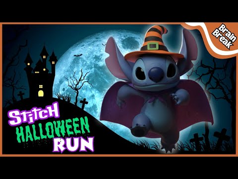 Stitch Halloween Chase 👻 | Halloween Brain Break for Kids | Fall PE Game