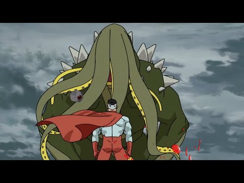 Omni man VS Monster - Kaiju Fight scene | Invincible Episode 7