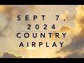 Billboard Top 60 Country Airplay Sept 7 2024