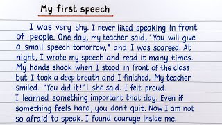 My First Speech at School: How to Write the BEST Paragraphs! (EASY Guide)