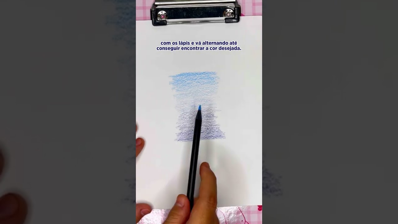 Degradê com lápis de cor