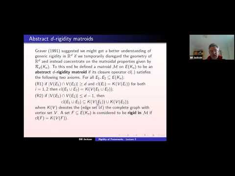 The rigidity of frameworks (Lecture 2)