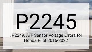 OBD Code p2249 Guide to Repair