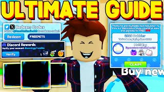 BUBBLE GUM SIMULATOR INFINITY GUIDE! (CODES, DISCORD VERIFY REWARDS, BEST PETS, BEST MASTERY) ROBLOX