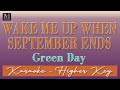 Wake Me Up When September Ends Karaoke Green Day Higher Key Karaoke Music Videos With Lyrics