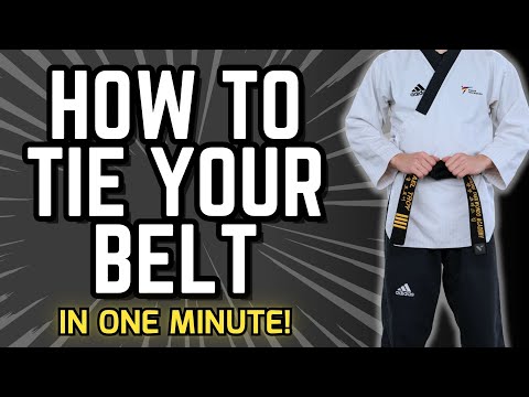 Wie man einen Taekwondo-Gürtel bindet