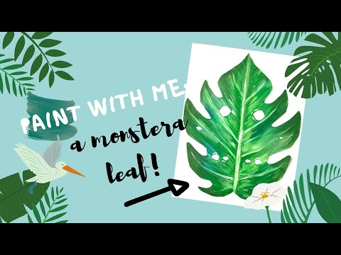 How to make a painted paper monstera leaf