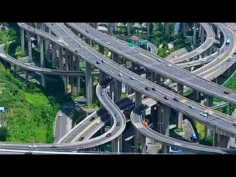 Word's biggest and most complicated Overpass (Qianchun Interchange) in China