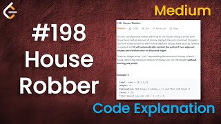 YouTube video 'House Robber | Live Coding with Explanation | Leetcode - 198'