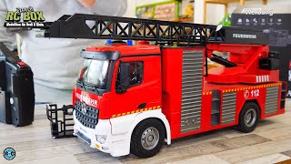 EXCLUSIVE MERCEDES RC MODEL FIRE RESCUE TRUCK BY AMEWI | UNBOXING & WATER SPLASH ACTION!