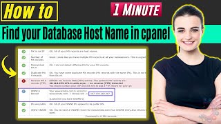 How to find your database host name in cpanel 2024