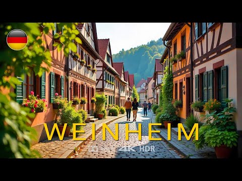 Weinheim, entspannender Spaziergang durch die charmanteste mittelalterliche Stadt Deutschlands!