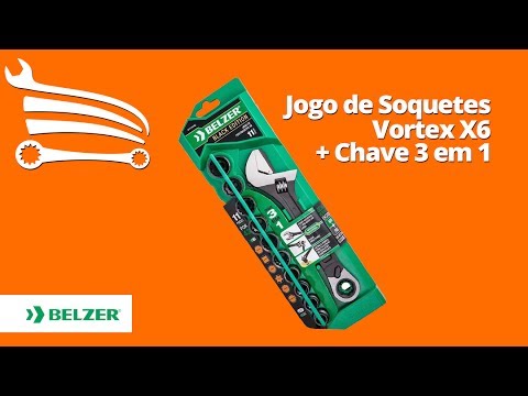 Jogo de Soquetes Vortex X6 com Chave 3 em 1 - Video