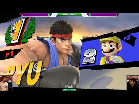 EVAC 3/11/17 - Smash 4 - Stabby J (Ryu) vs Rust (Mario)