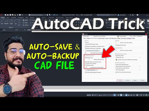 AutoCAD Tricks || AUTOSAVE file in AutoCAD | sv File in AutoCAD | Automatic save AutoCAD