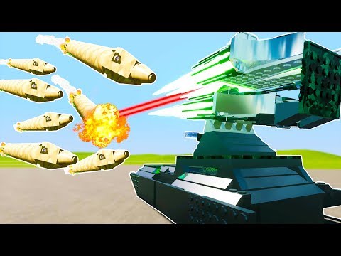 ULTIMATE FLAK CANNON SHOOTS ROCKETS OUT OF THE SKY CHALLENGE! - Brick Rigs Workshop Gameplay