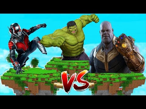 ANTMAN ADASI VS HULK ADASI VS THANOS ADASI 😱 - Minecraft