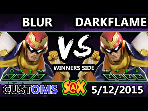 S@X Customs - Blur (Captain Falcon) Vs. Darkflame (Black) SSB4 Tournament - Smash Wii U - Smash 4