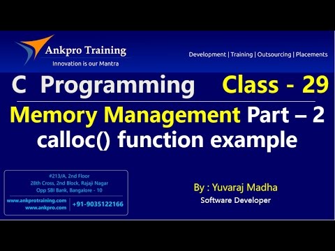 C language Class 29 Memory management in C language calloc function with example Part 2